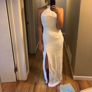 Custom Silk Halter Dress